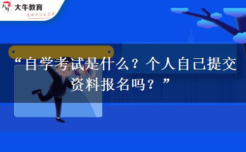 “自学考试是什么？个人自己提交资料报名吗？”