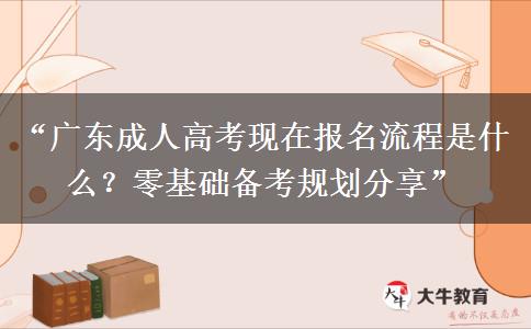 “广东成人高考现在报名流程是什么？零基础备考规划分享”