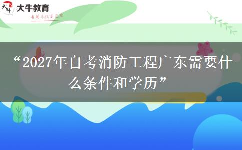 “2027年自考消防工程广东需要什么条件和学历” “2027年自考消防工程广东需要什么条件和学历”