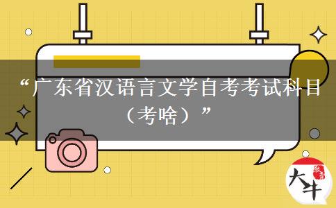 “广东省汉语言文学自考考试科目（考啥）”