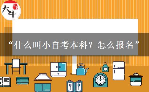 “什么叫小自考本科？怎么报名”