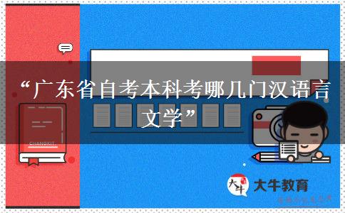 “广东省自考本科考哪几门汉语言文学”